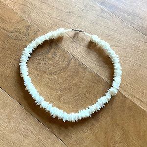 Unisex BlueRica Puka Chip Shells Neclace - White - 16 inches - Beach Style